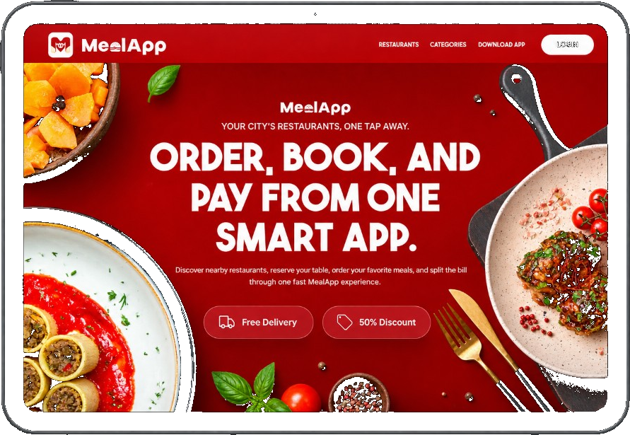MealApp on tablet